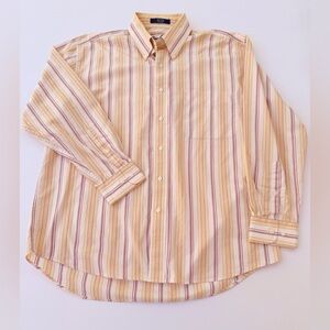 Men’s Alan Flusser Long Sleeve Shirt Size Large
Yellow Striped​​